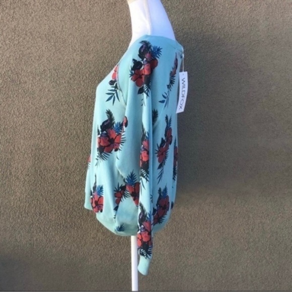 Wildfox Sommers Hibiscus Print Sweatshirt Size S - Picture 3 of 6